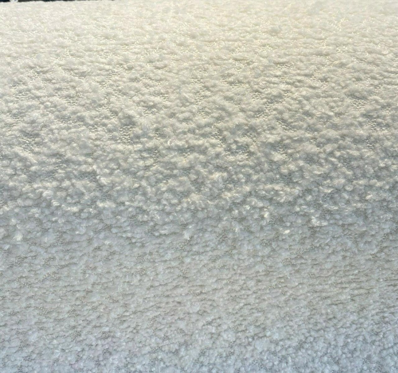 1 Yard White Boucle Soft Upholstery Drapery Fabric Durable 54"-56" Width 100% Polyester